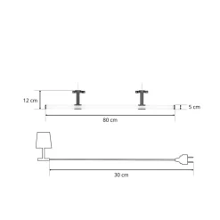 Lindby Arwyn LED-speillampe, svart| Vegglamper