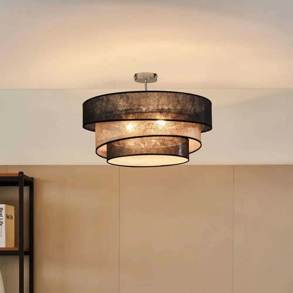 Lindby Ayvira taklampe, svart, gull Best