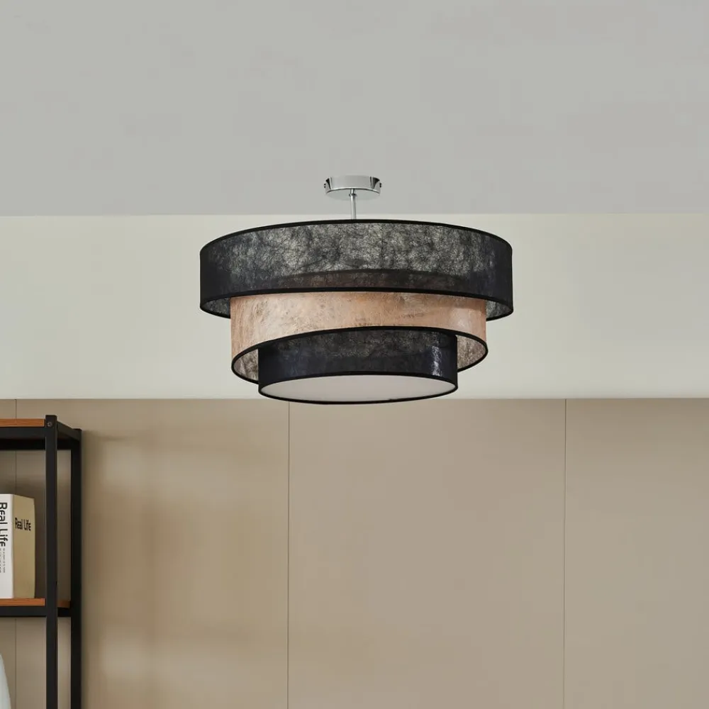 Lindby Ayvira taklampe, svart, gull Best