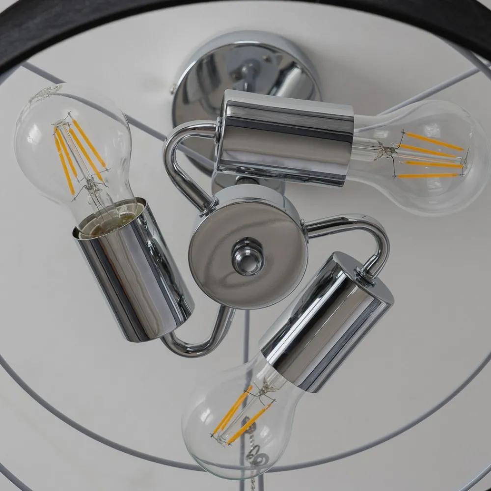 Lindby Ayvira taklampe, svart, gull Best