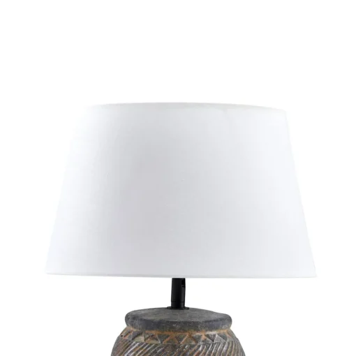 Lindby bordlampe Aelith, Ø 30 cm, grå, keramikk, E27| Bordlamper