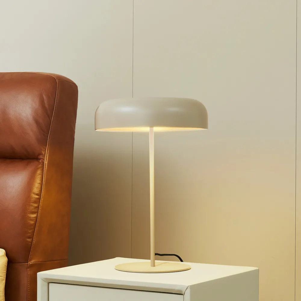 Lindby bordlampe Edion, beige, metall, 45 cm Hot