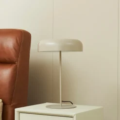 Lindby bordlampe Edion, beige, metall, 45 cm Hot