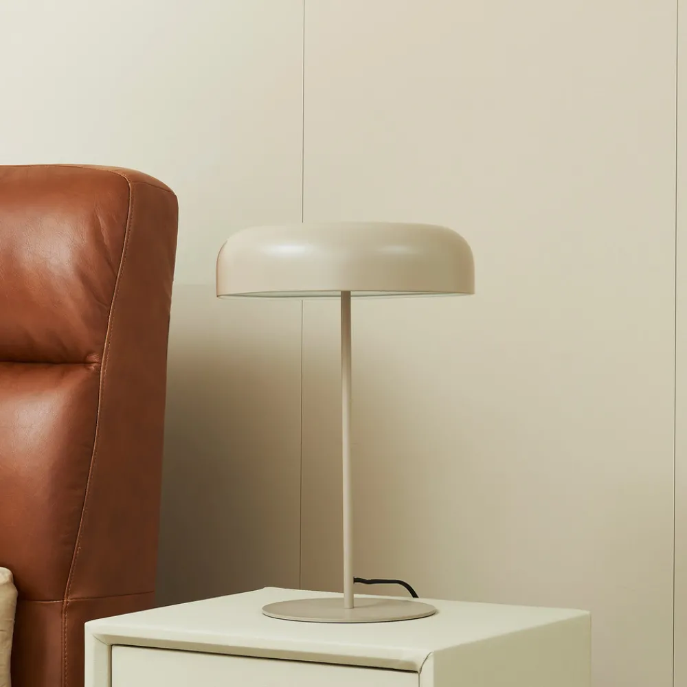 Lindby bordlampe Edion, beige, metall, 45 cm Hot