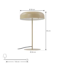 Lindby bordlampe Edion, beige, metall, 45 cm Hot