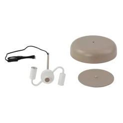 Lindby bordlampe Edion, beige, metall, 45 cm Hot