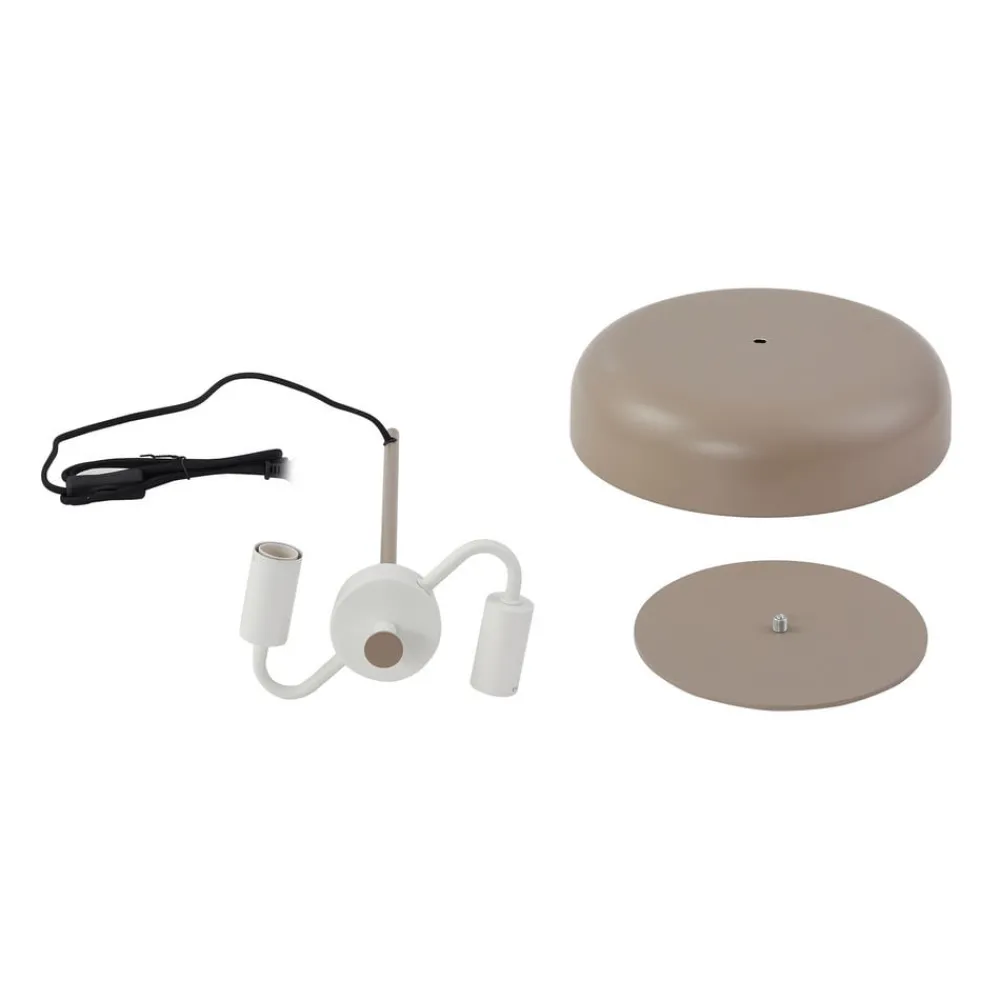 Lindby bordlampe Edion, beige, metall, 45 cm Hot