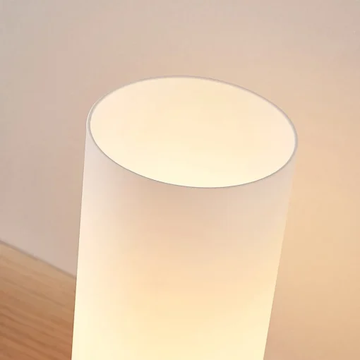 Lindby bordlampe Elianna, hvit, glass, 24 cm, dimbar, E14 Online
