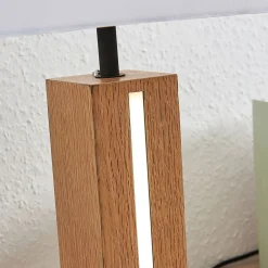 Lindby bordlampe Garry, 2 lyskilder, hvit, tre, 53 cm, E27 Clearance