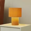 Lindby bordlampe Jone, lysebrun, tekstil, 30 cm høy, E27 Sale