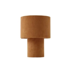 Lindby bordlampe Jone, lysebrun, tekstil, 30 cm høy, E27 Sale