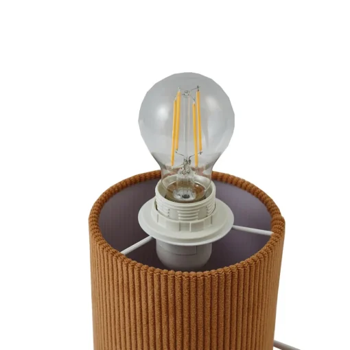 Lindby bordlampe Jone, lysebrun, tekstil, 30 cm høy, E27 Sale