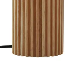 Lindby bordlampe Kimiko, høyde 38 cm, tre, tekstil| Bordlamper