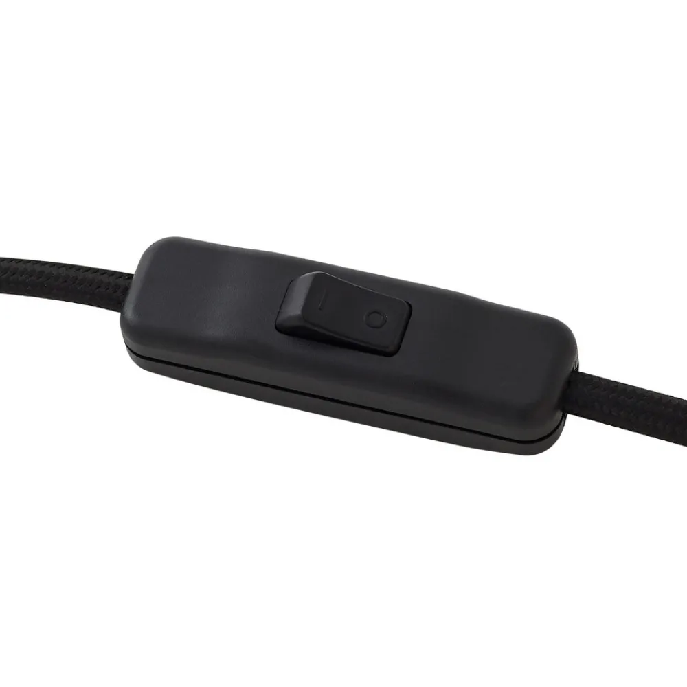 Lindby bordlampe Lelia, røykgrå, glass, metall, Ø 35 cm Hot