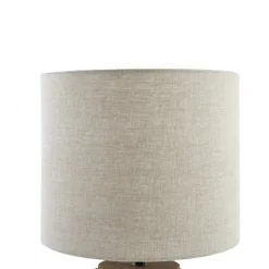 Lindby bordlampe Marzanna, grå, bambus, 42,5 cm, E27| Bordlamper