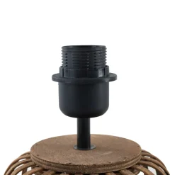 Lindby bordlampe Marzanna, grå, bambus, 42,5 cm, E27| Bordlamper