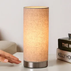 Lindby bordlampe Ronja, høyde 26 cm, kremfarget, tekstil Sale
