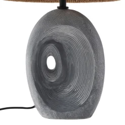 Lindby bordlampe Seasur, blågrå, keramikk, papir, 29 cm Online