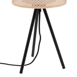 Lindby bordlampe Soula, Ø 20 cm, beige, plast, E27| Bordlamper