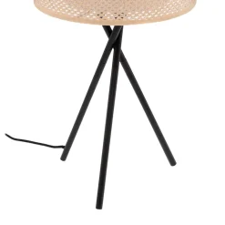 Lindby bordlampe Soula, Ø 26 cm, beige, plast, E27| Bordlamper