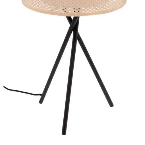 Lindby bordlampe Soula, Ø 26 cm, beige, plast, E27| Bordlamper