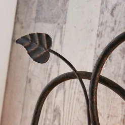 Lindby bordlampe Stefania, svart/gull, glass, E14, 40 cm| Bordlamper