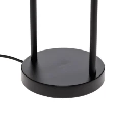 Lindby bordlampe Yaelle, 50 cm høy, rotting, svart, E27 Hot