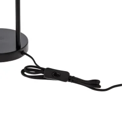 Lindby bordlampe Yaelle, 50 cm høy, rotting, svart, E27 Hot