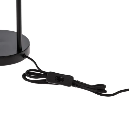 Lindby bordlampe Yaelle, 50 cm høy, rotting, svart, E27 Hot