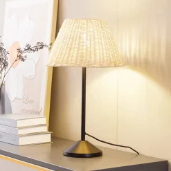 Lindby bordlampe Zyralia, trefarget, rotting, Ø 30 cm| Bordlamper