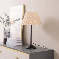 Lindby bordlampe Zyralia, trefarget, rotting, Ø 30 cm| Bordlamper