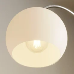 Lindby buelampe Cynthia, nikkelfarget, glass, 140 cm, E27 Best