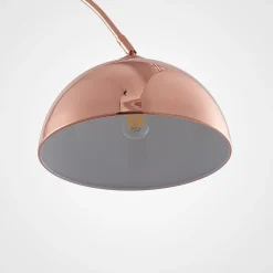 Lindby buelampe Lennart, kobber, høydejusterbar, E27 Online