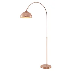 Lindby buelampe Lennart, kobber, høydejusterbar, E27 Online