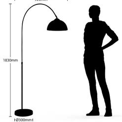 Lindby buelampe Lennart, kobber, høydejusterbar, E27 Online