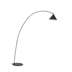 Lindby buelampe Triangolo, svart, høyde 195 cm, metall E27| Gulvlamper