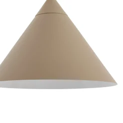 Lindby buelampe Triangolo, beige, høyde 195 cm, metall, E27
