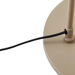 Lindby buelampe Triangolo, beige, høyde 195 cm, metall, E27