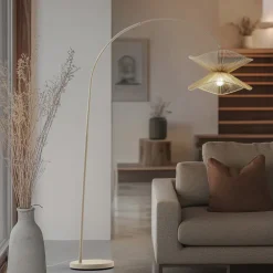 Lindby buelampe Valdorin, beige, papir, 195 cm, IP20 Sale