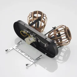 Lindby downlight Bominio, 36 cm, 2 lyskilder, tre, rotting| Spotter I Tak