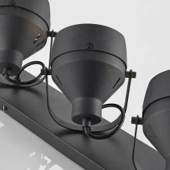 Lindby downlight Henega, 52 cm, svart, 3 lyskilder Best