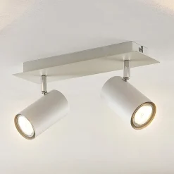 Lindby downlight Joffrey, 31 cm, 2 lyskilder, hvit, GU10| Spotter I Tak