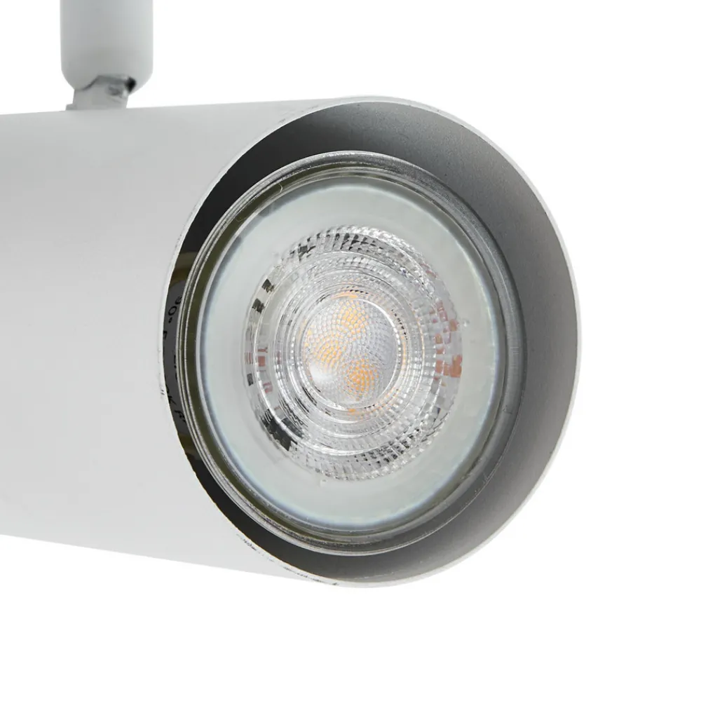 Lindby downlight Joffrey, 116 cm, hvit, 6 lyskilder, GU10 Hot