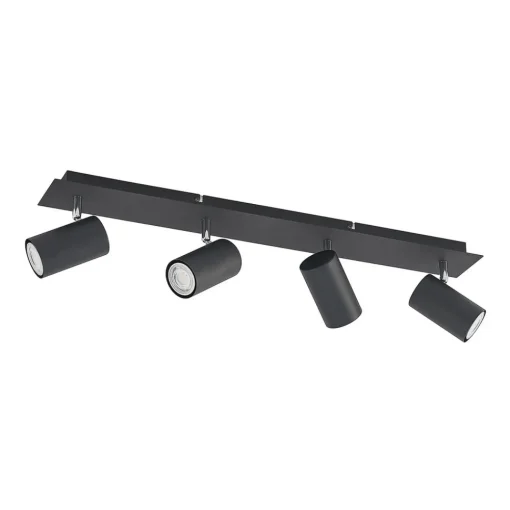 Lindby downlight Joffrey, 70 cm, svart, 4 lyskilder, GU10 Hot