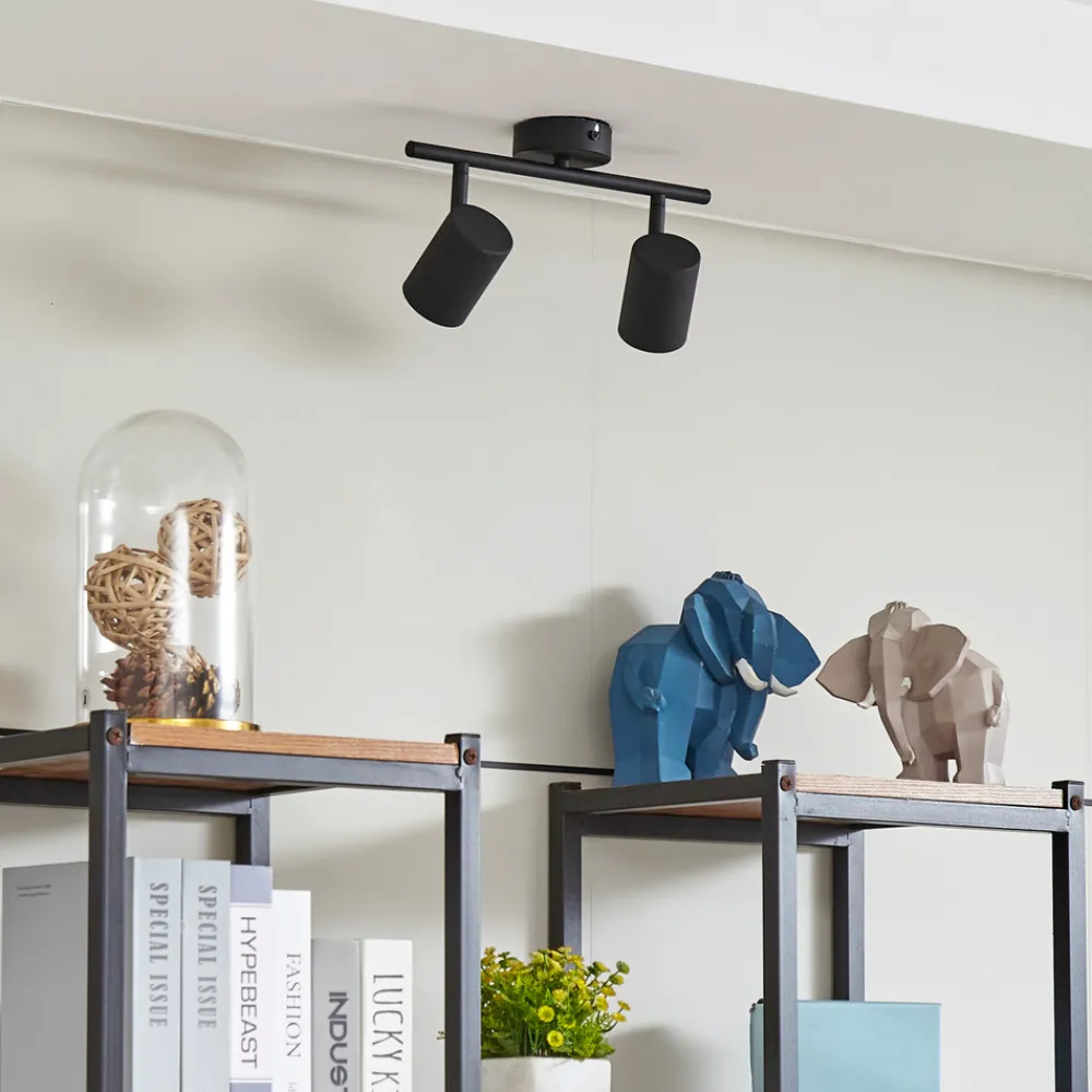 Lindby downlight Jorell, svart, 31 cm, 2 lyskilder, GU10 Online