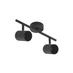 Lindby downlight Jorell, svart, 31 cm, 2 lyskilder, GU10 Online