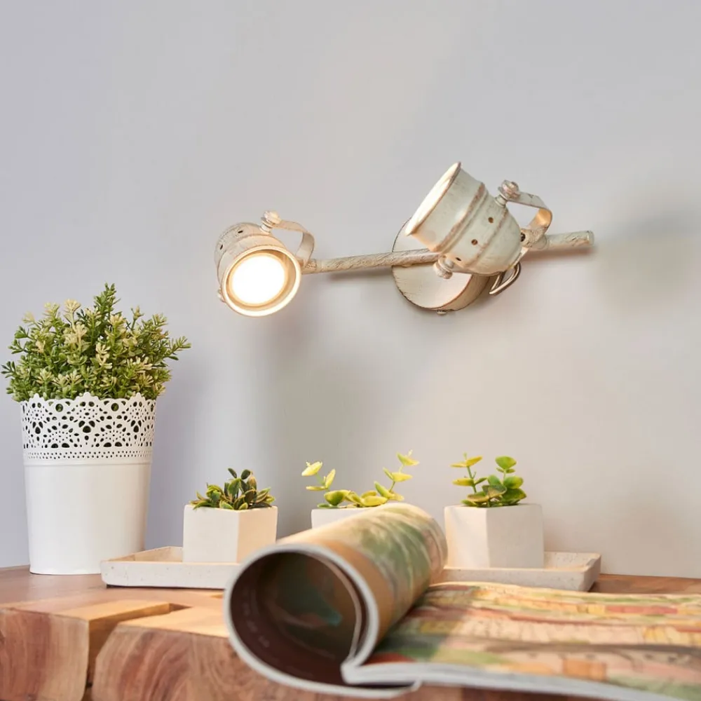 Lindby downlight Leonor, 2 lyskilder, hvit, metall, 32 cm| Spotter I Tak|Taklamper