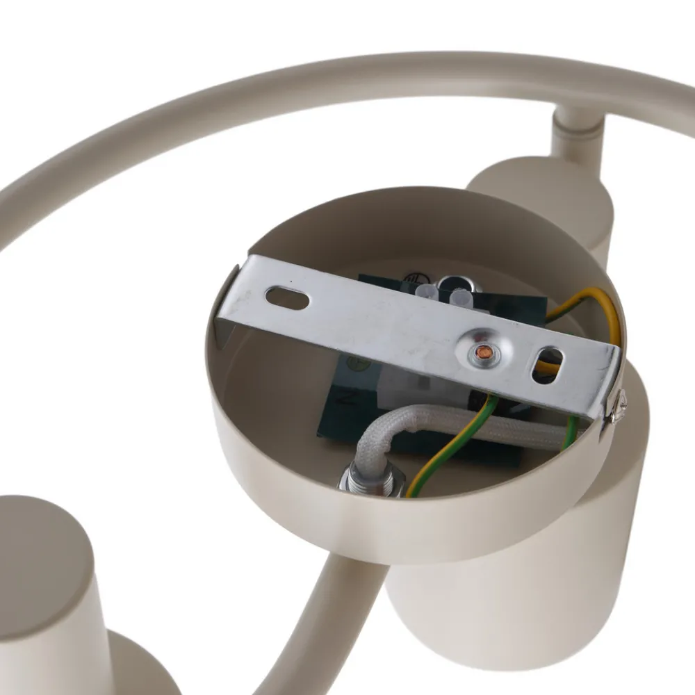 Lindby downlight Ovelia, beige, 3 lyskilder, metall, E27 Hot