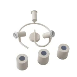 Lindby downlight Ovelia, beige, 3 lyskilder, metall, E27 Hot