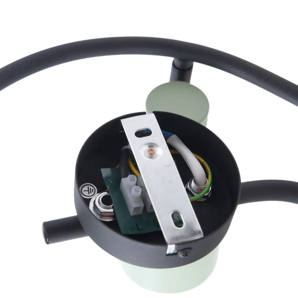 Lindby downlight Ovelia, grønn/svart, 3 lyskilder, E27| Kontorbelysning|Spotter I Tak